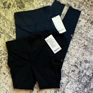 Lululemon Base Pace High Rise Tight 25" NWT Navy Blue & Black